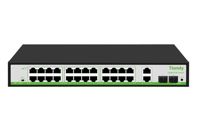 TIANDY TC-P3S028 Spec:G/2422/AT/280 24 Θυρών Μη Διαχειριζόμενο PoE Switch (24G+2G Uplink+2G SFP)