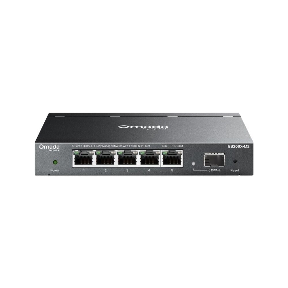 TP-Link ES206X-M2 5 Port 2.5G Switch (Kolay Yönetimli, 1× 10 Gbps SFP+)