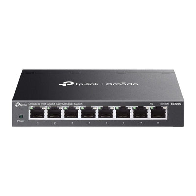 TP-Link ES208G 8-Port Gigabit Easy Smart Switch (Omada SDN, Fanless, Metal Casing)