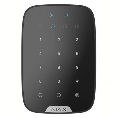 Ajax KeyPad Plus Jeweller Kablosuz Dokunmatik Tuş Takımı (Kapasitif Sensör, Temassız Kart/Anahtarlık Desteği)