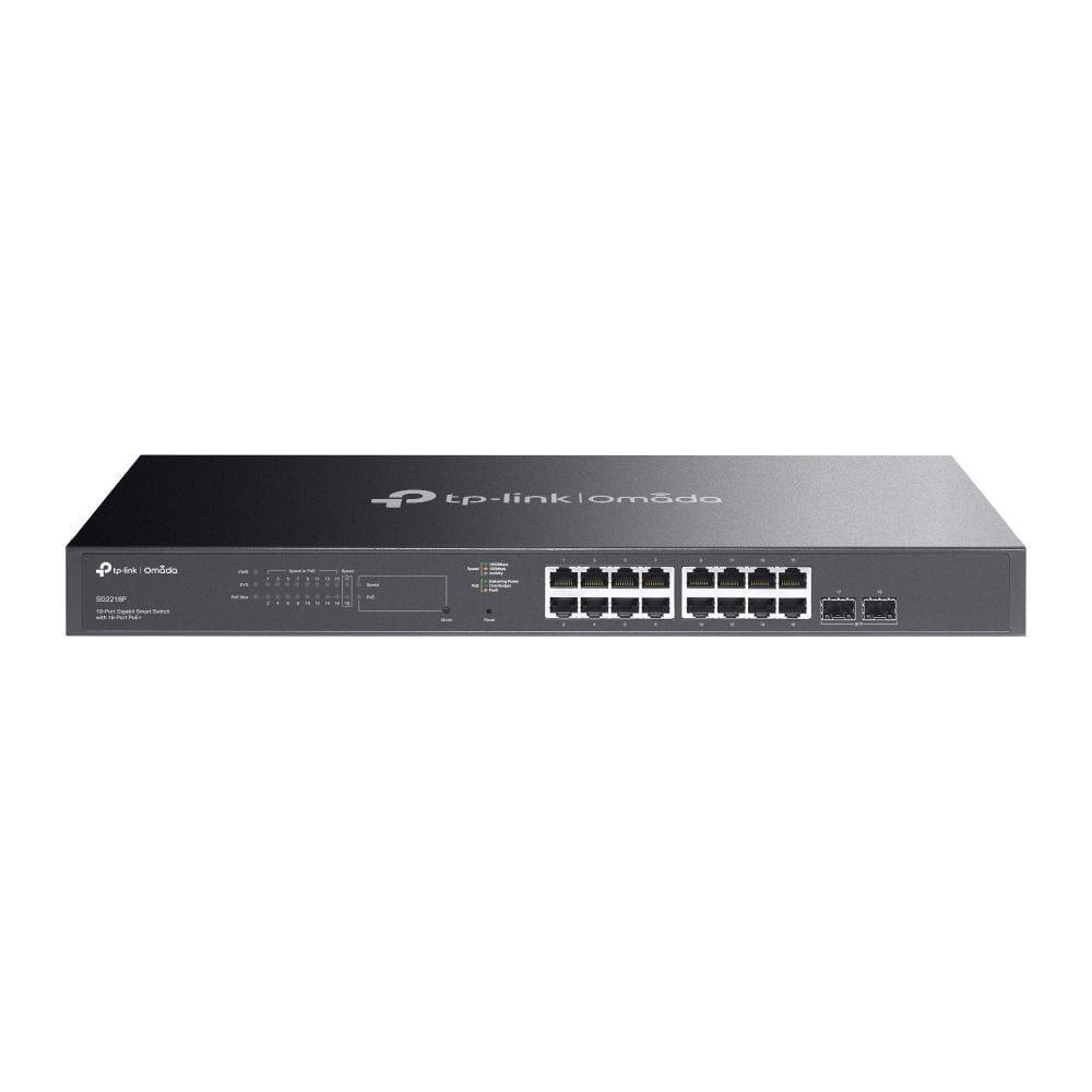TP-Link SG2218P 18 Port Gigabit Switch (16x PoE+, Yönetimli, 2x SFP)