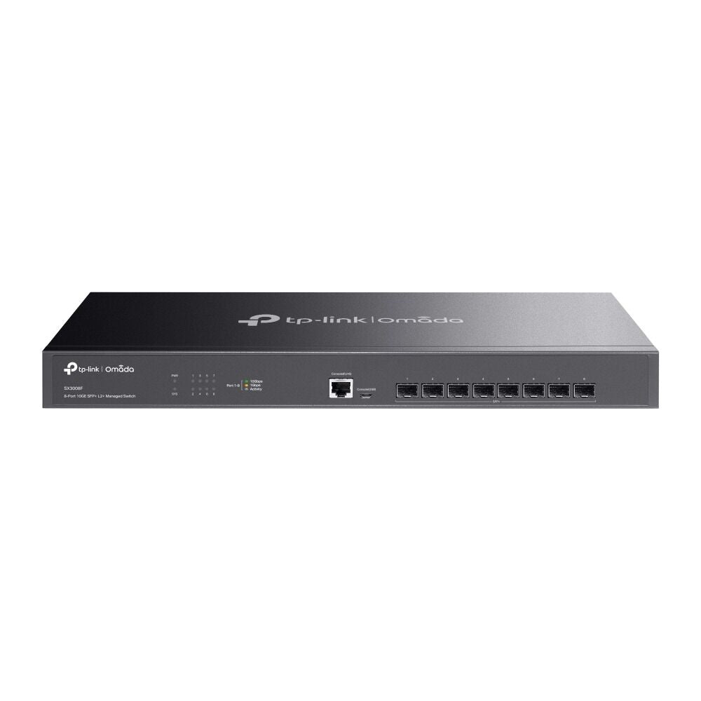 TP-Link SX3008F 8 Port Switch (Yönetimli, 10 Gbps, 8x 10GE SFP+)