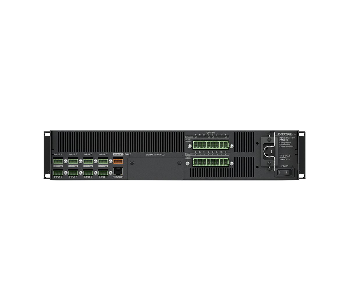 Bose Professional PowerMatch PM4500N 8 Kanal 2000 W Amplifikatör (70V/100V, DSP, Ethernet)