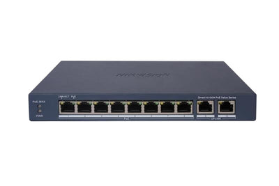Hikvision DS-3E1310P-EI/M 8 Port 10/100 Mbps PoE Switch (60 W PoE, 2× Gigabit RJ45)