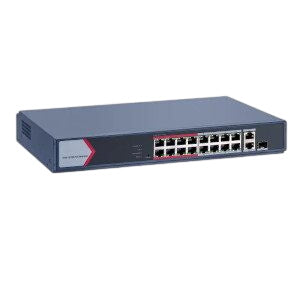 Hikvision DS-3E1318P-EI/M 16 Port 10/100 Mbps Akıllı PoE Anahtar (130 W PoE Bütçesi, 6 kV Aşırı Gerilim Koruması)