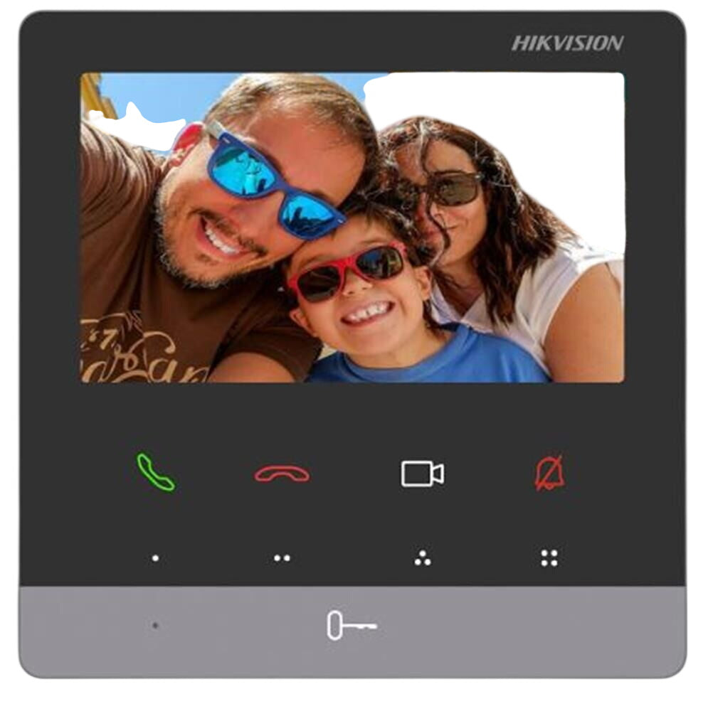 Hikvision DS-KH6100-E1 480×272 İç Mekan IP İnterkom İç Ünitesi (4.3″ TFT, PoE, G.711 Ses, 9 Dokunmatik Tuş)
