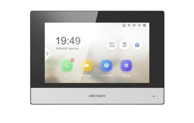 Hikvision DS-KH6320-WTE1 1024×600 İç Mekan IP Görüntülü İnterkom (7″ Kapasitif Dokunmatik Ekran, Wi-Fi, microSD 128 GB)
