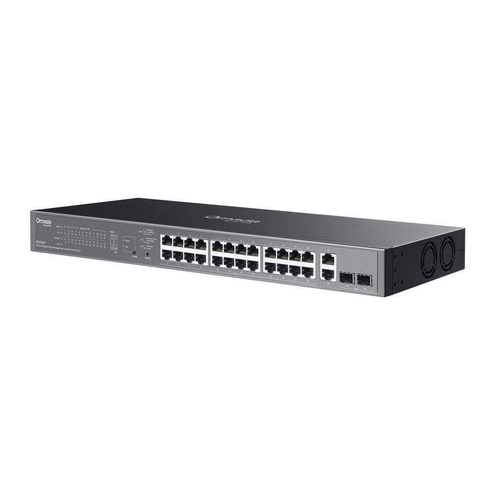 TP-Link ES228GP 28 Port Gigabit Switch (24x PoE+, Omada Yönetimli, 2x SFP)
