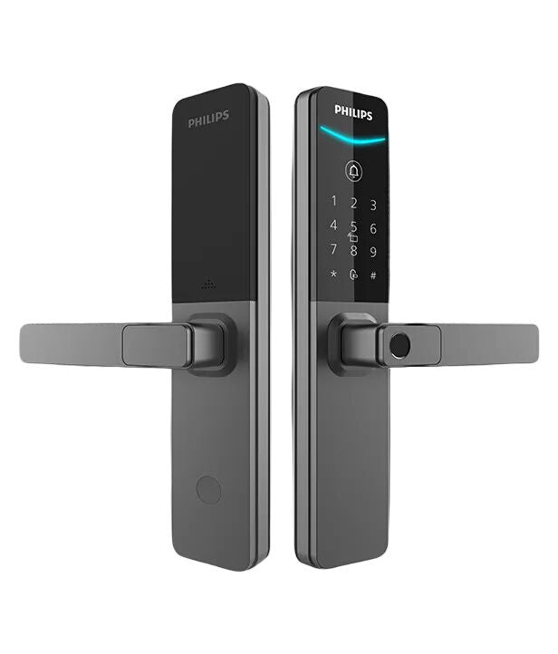 Philips DDL615-5HBS Akıllı Kapı Kilidi (Parmak İzi, PIN Kodu, Kart/Tag, Mekanik Anahtar)